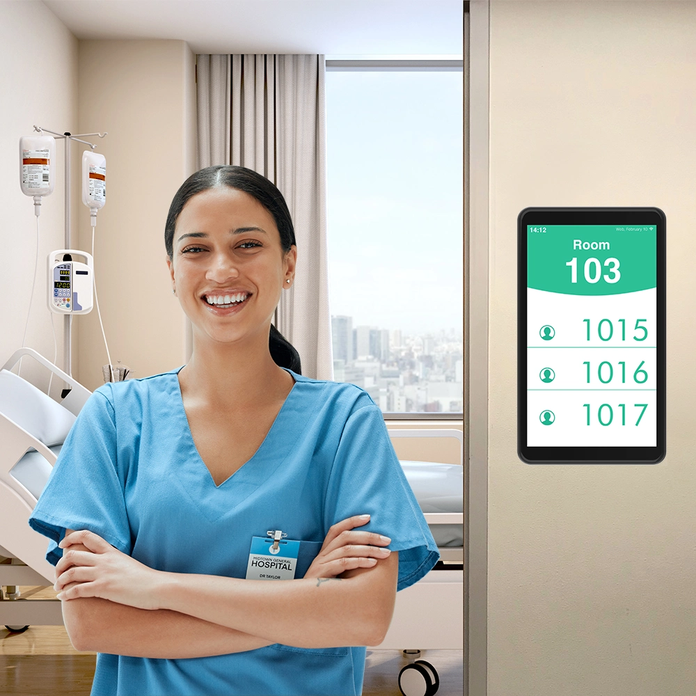 Wall Mounted Medical Health Care Hospital Tablet for Monitoring Patient Nurse Call Tablet Capacitive Video Calling